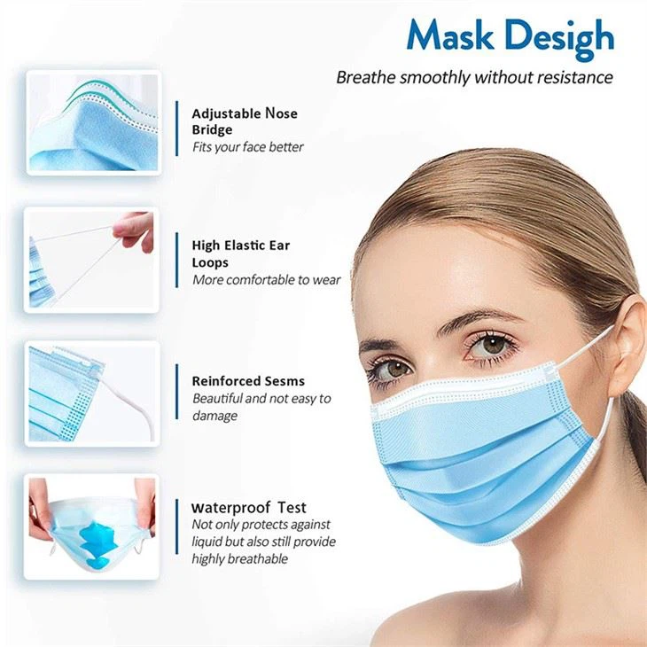 3 ply surgical mask medical disposable face mask
