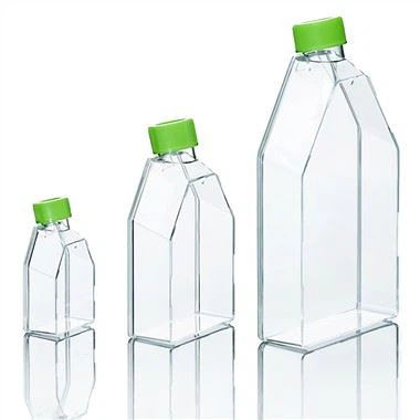 Laboratuvar Reaktifi Kimyasal Depolama Şişesi PET Dereceli 50ml 250ml 600ml Hücre Kültürü Flask ile Mühür Kapağı